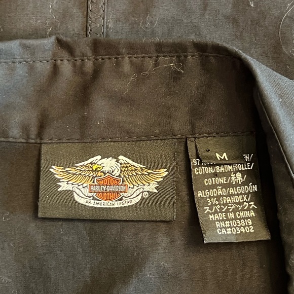 Harley Davidson Sleeveless Button Front Top Size Medium - Picture 4 of 4